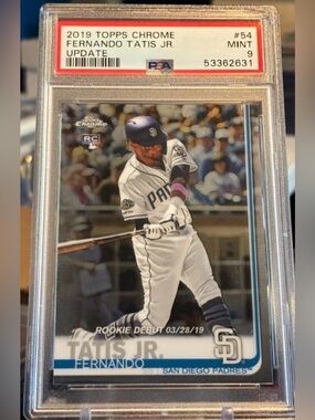 Fernando Tatis Jr. 2019 Topps Chrome Rookie Debut Baseball Card - PSA 9   MINT